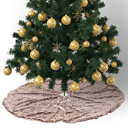 yotijar Decoração de Natal Saia de Pelúcia para árvore de Natal Decoração de Natal 120cm 75cm - 120c