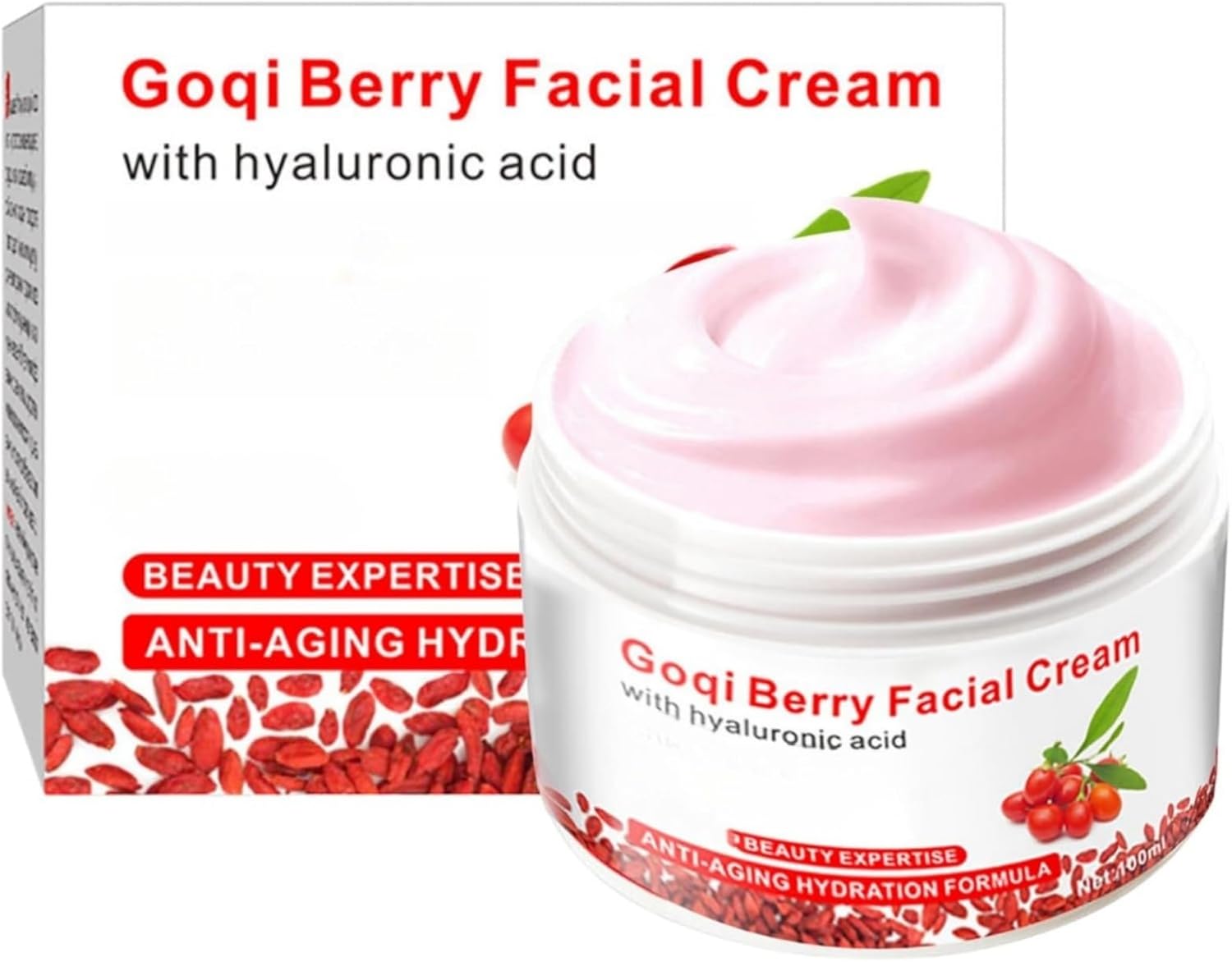 Goji Berry Facial Cream,Goji Berry Face Cream For Women,Facial Moisturiser For Aging,Skin Tightening C-ream For Face,Anti-Aging & Anti Wrinkle,Repairing,Antioxidant,Hydrate,For Youthful Look(100g)