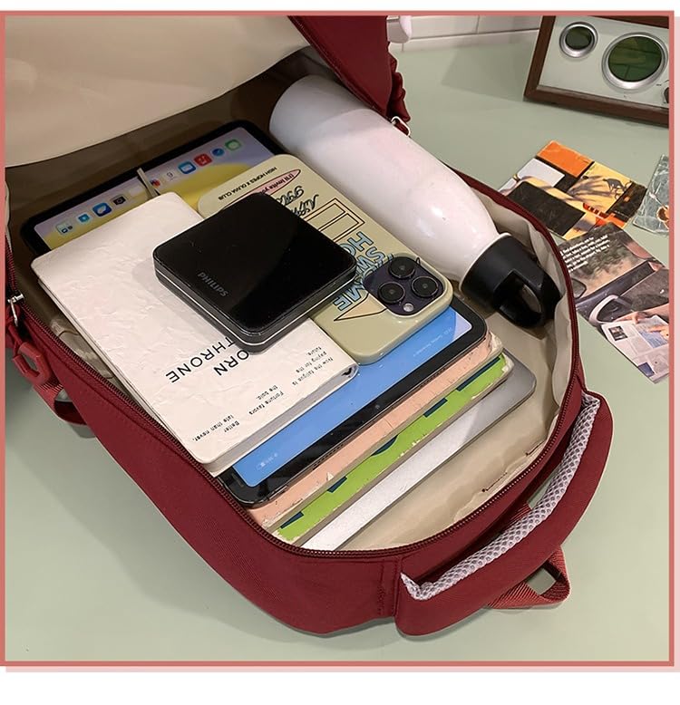 Cute Backpack with Free Bear/Duck Pendant Kawaii Ulzzang Japanese Korean Large Bag Casual Backpack (02 black)2