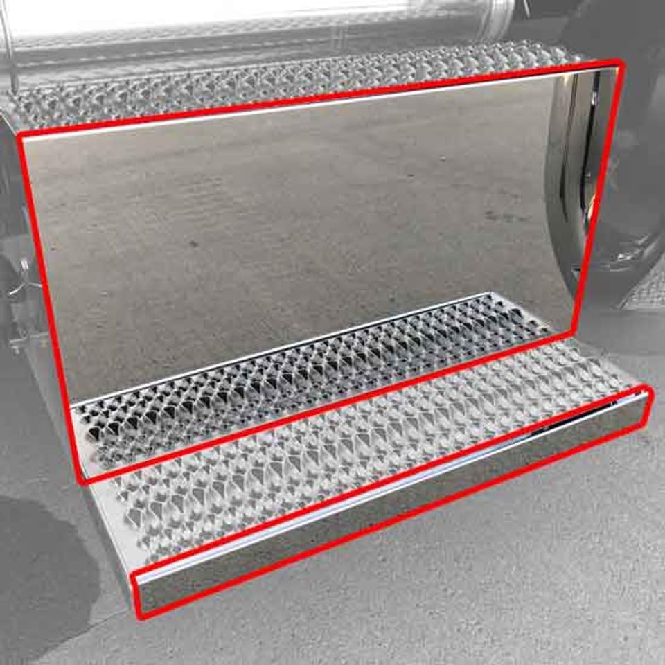 Peterbilt 379, 389 Battery Box Kit W/Step Trim & Combo Center Panel