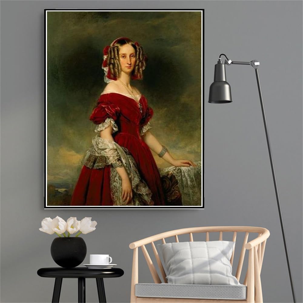 Paint by Numbers for Adult Portrait of Louises Von Orleans Painting by Franz Xaver Winterhalter Arts Craft for Home Wall Decor