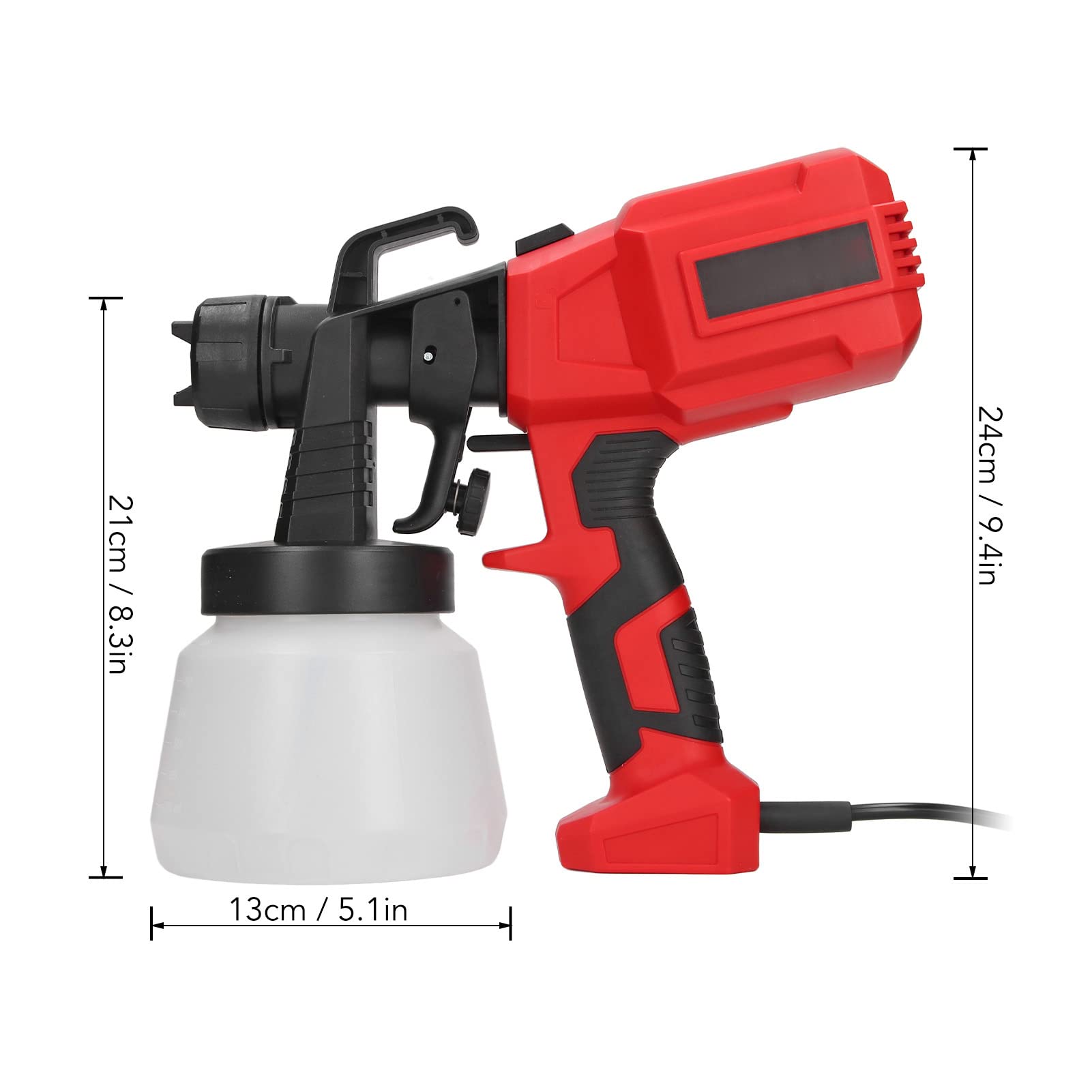 Elektryczny Pistolet Natryskowy, Długa żywotność Dobra Atomizacja 800ML Elektryczny Rozpylacz Farby do Malowania Sufitów (Wtyczka UE 220 V)