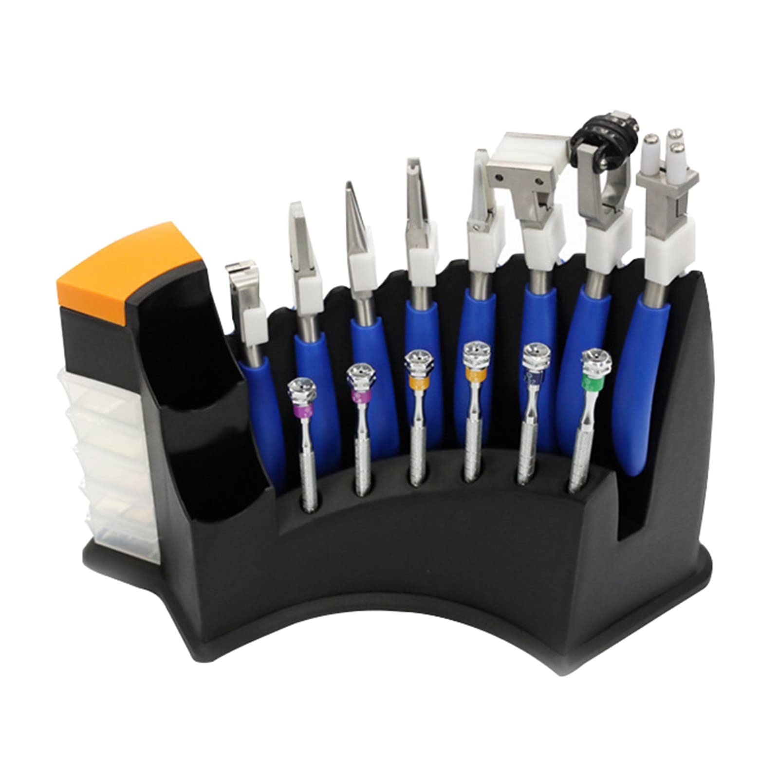 NICHOY 14-teiliges optisches Brillen-Reparatur-Werkzeug-Set mit 8 Optikern, 1 Satz Brillenzangen-Schraubendreher-Set, optisches Reparatur-Handwerkzeug(Color:黑色,Size:a Set)