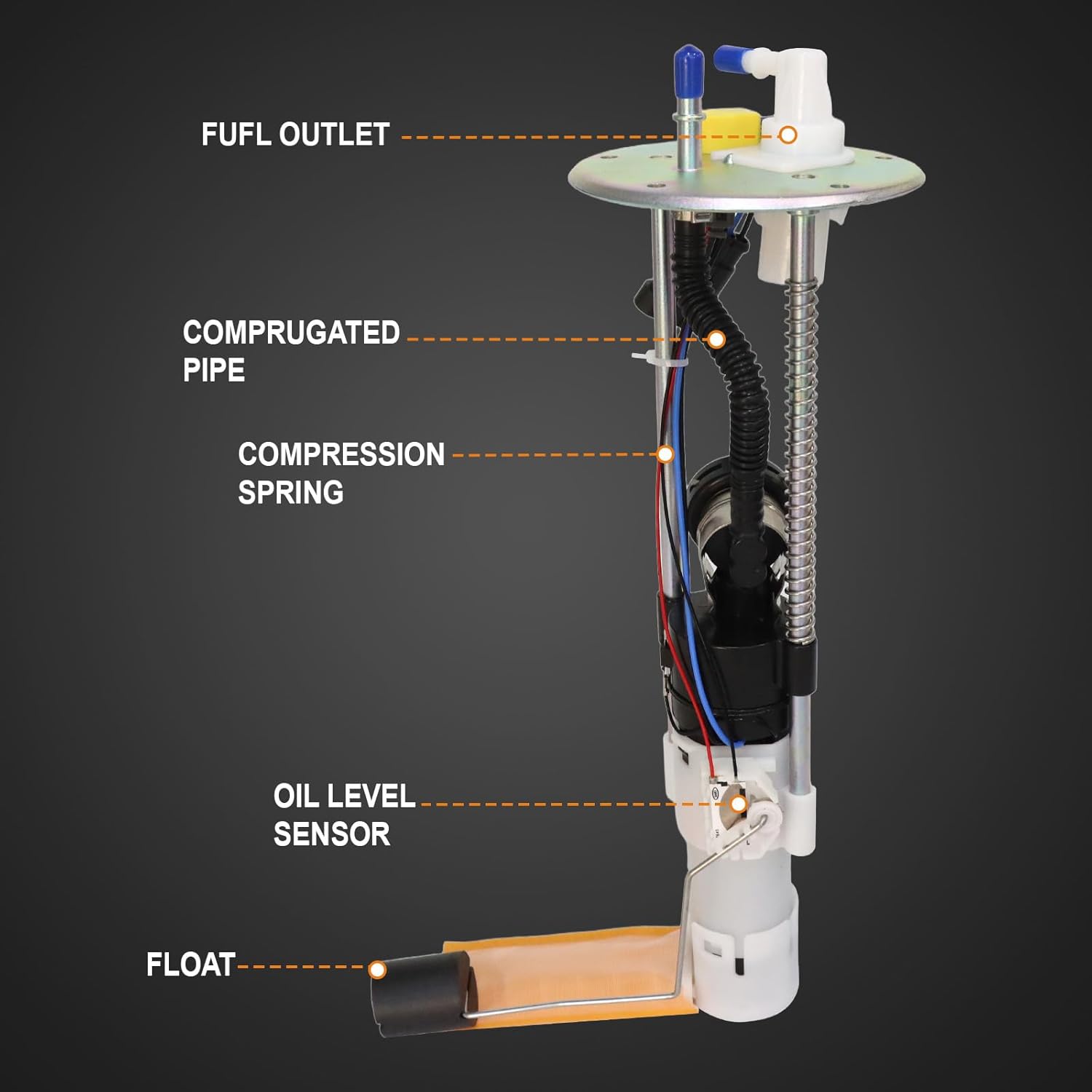 2008-2017 Fuel Pump Assembly Compatible with Victory Vision for Vision Street, Tour, Ness, 8-Ball Models 2008 2009 2010 2011 2012 2013 2014 2015 2016 2017 Replaces 2521030 2520786