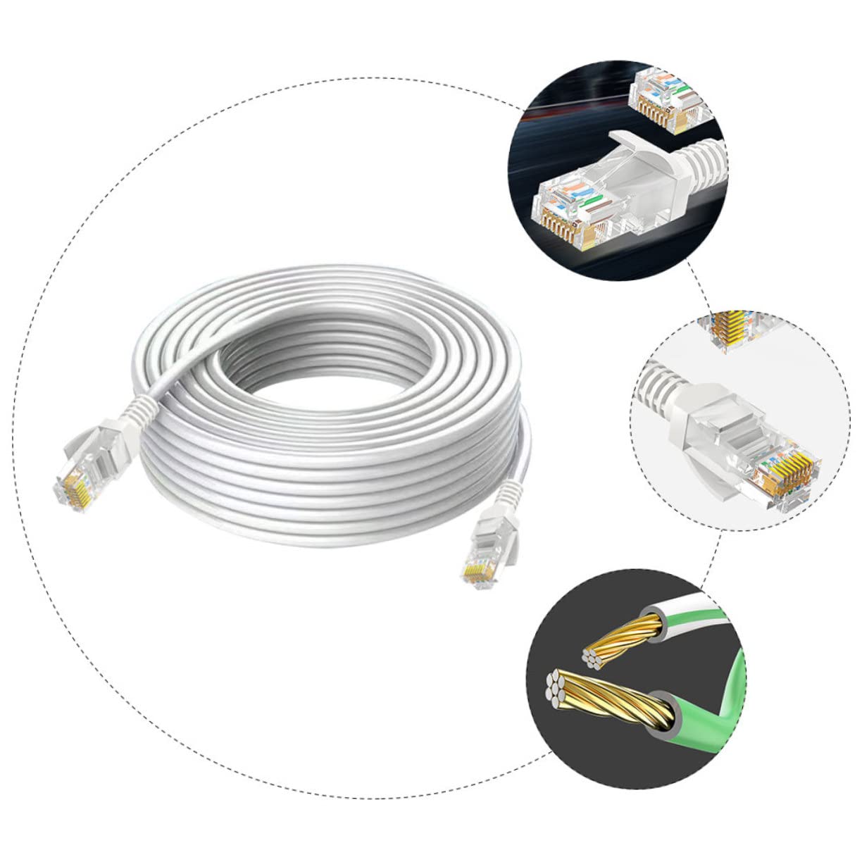 CIYODO Network Cable Crystal Head Internet Cable Easy Insert Router Connection Wire