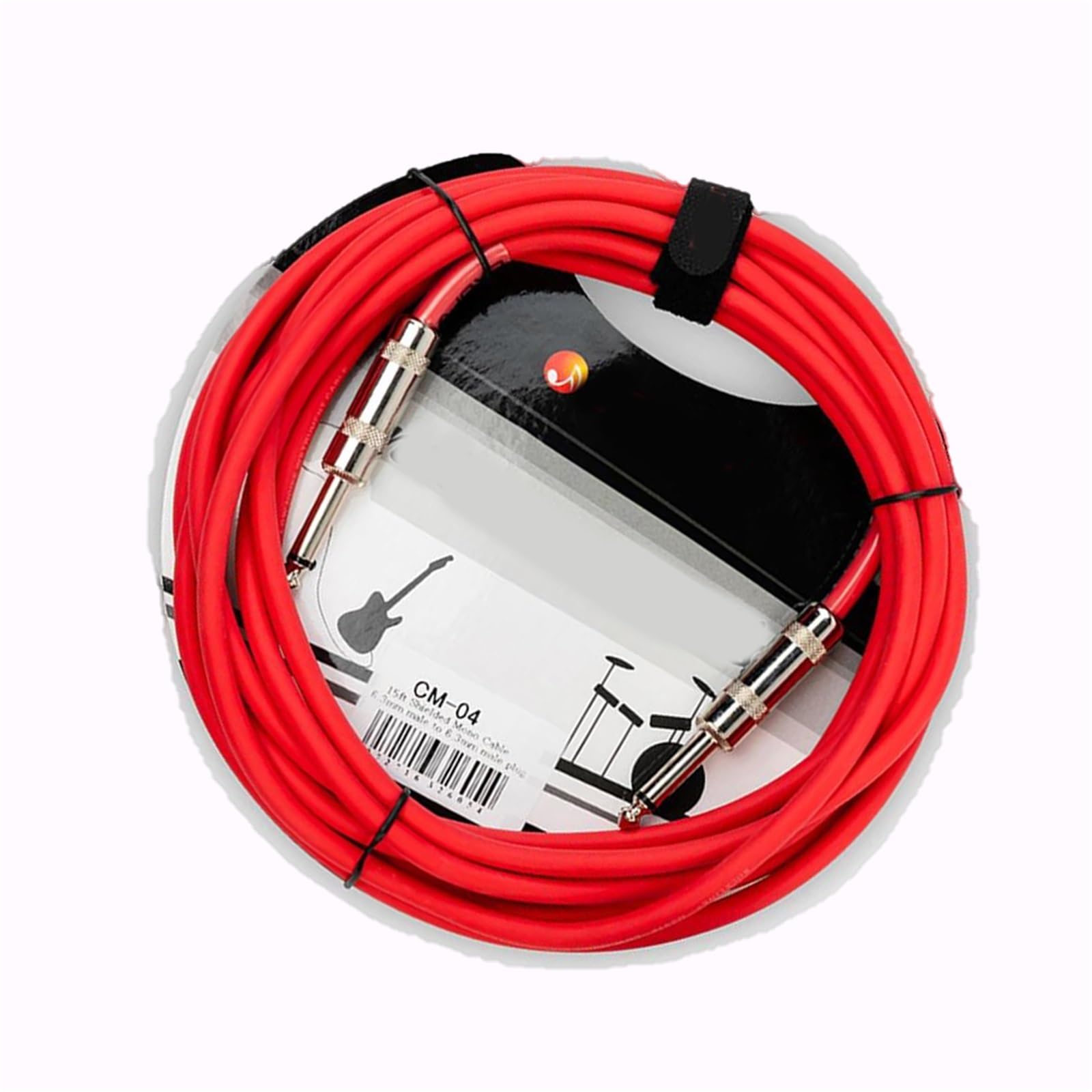 Kable Audio Gitary Czerwony Kabel Do Gitary 1/4 Cala Z Zewnętrzną Osłoną Miękkiego PVC