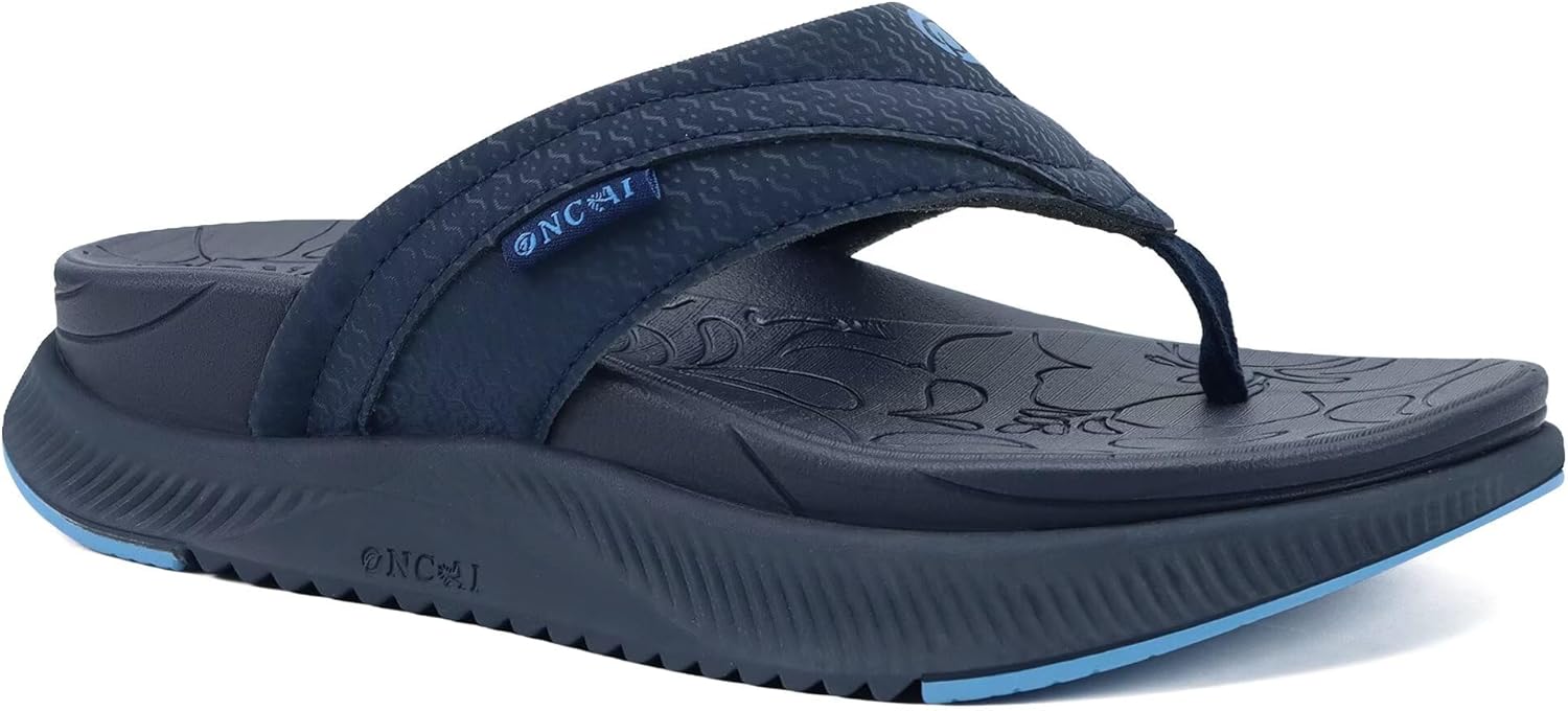 ONCAI Women's Orthotic Cushion Flip Flops Recovery Walking Sandals for Women with Arch Support Summer Comfortable Slip On Flip Flops for Womans Size 6-12