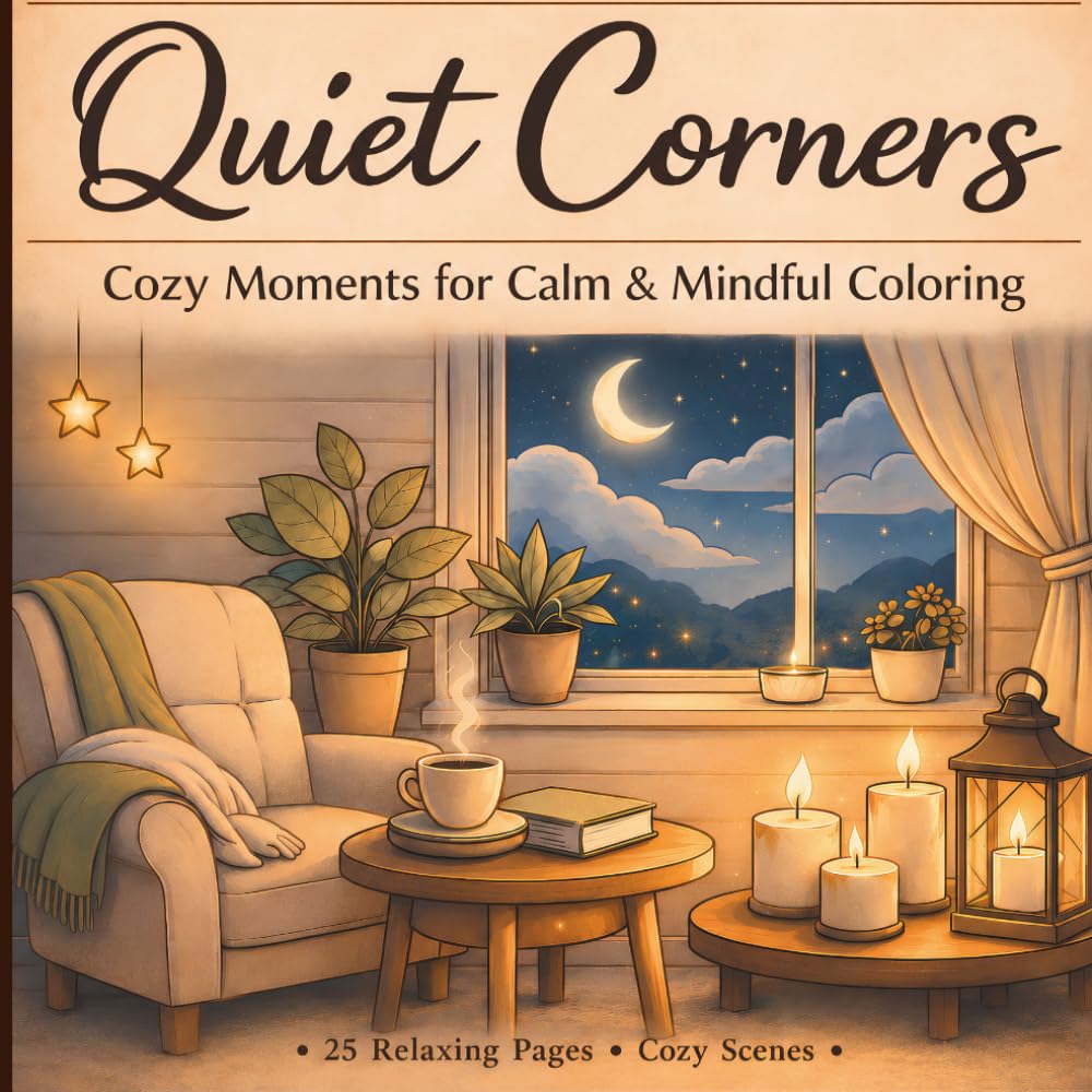 Quiet Corners: Cozy Moments for Calm and Mindful Coloring Book
