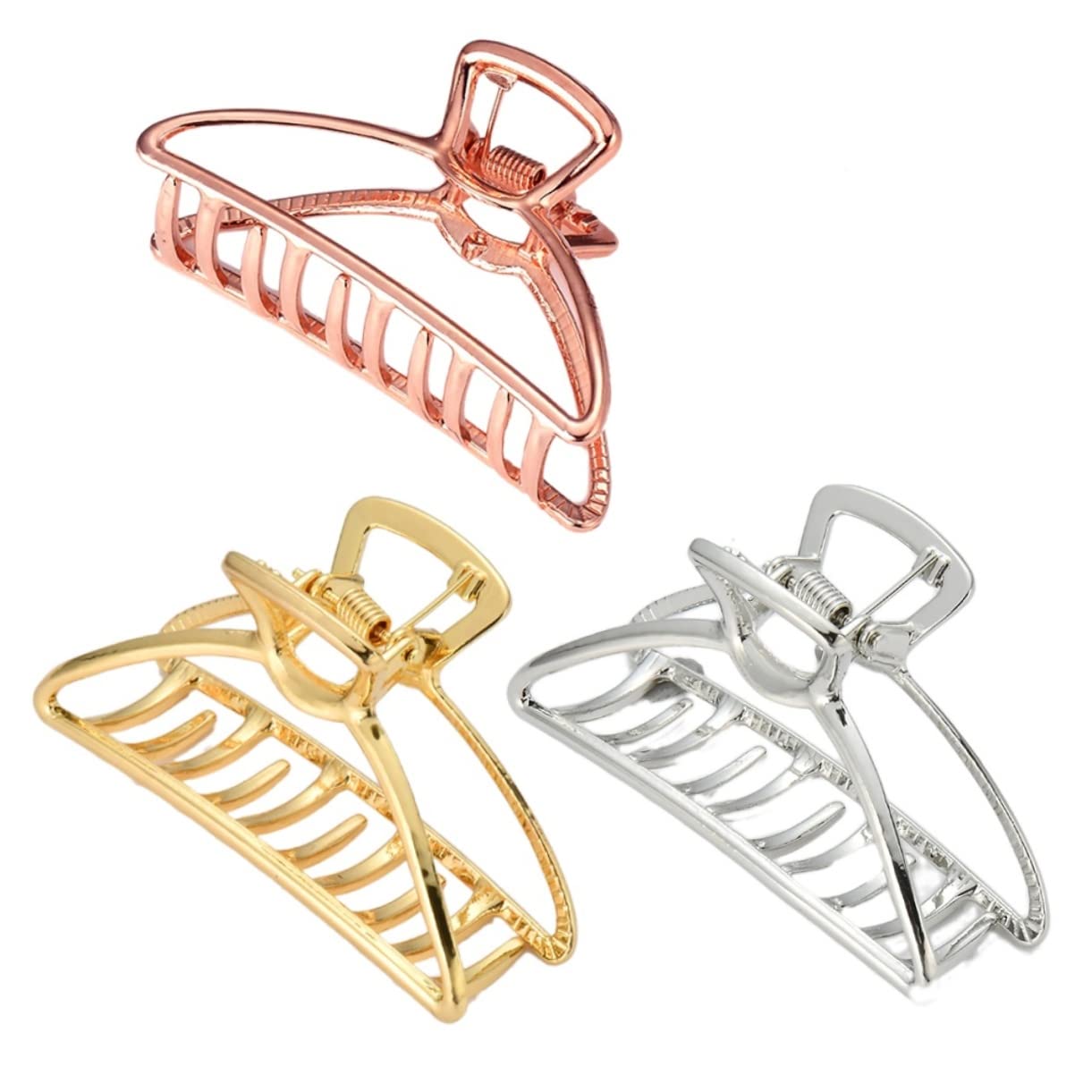FOMIYES 9stücke Große Haarklammern Roségold Hellgold Und Hellsilber Matte Haarspangen Für Damen Und Mädchen Für Hochzeiten Partys Und Täglichen Gebrauch