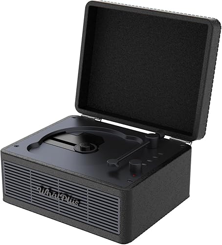 Miniatura 11 de Reproductor de CD portátil con Bluetooth 5.2, batería recargable y altavoces integrados, diseño de maleta retro de alta fidelidad para decoración