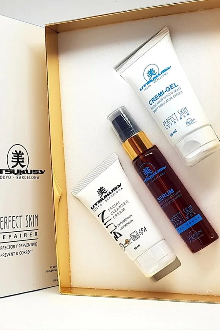Utsukusy - PERFECT SKIN HAUSPFLEGE-SET - Cremigel 50ml + Serum 40ml + Bijin Reinigungscreme 50ml - Für eine makellose und strahlende Haut.