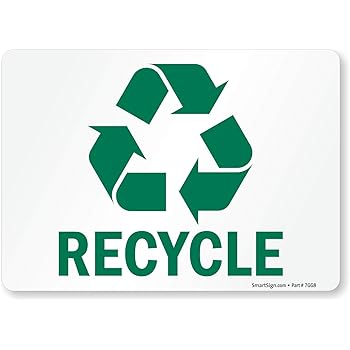 Smartsign Adhesive Vinyl Label Legend Recycle With Graphic 3 5 High X 5 Wide Green On White Recycle Sticker Amazon Com Garden Outdoor