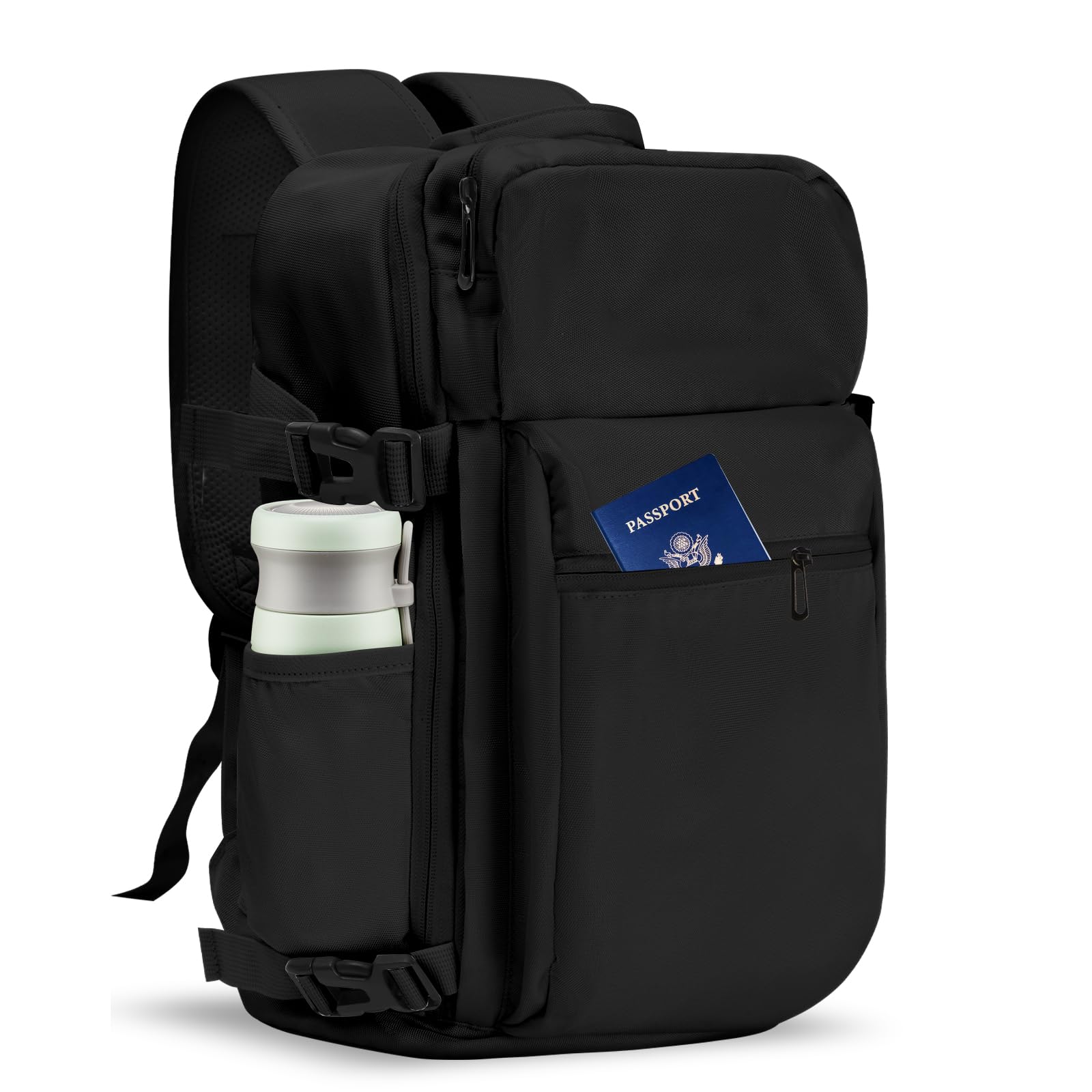 Gluckstar Zaino per Ryanair 40x20x25 Zaino da Viaggio Bagaglio a Mano, 20L Borsa da Valigia Zaino da Viaggio Aereo Cabina, Zaino Porta Pc Zainetto Donna Uomo Backpack per Vueling/Wizzair Piccolo Nero