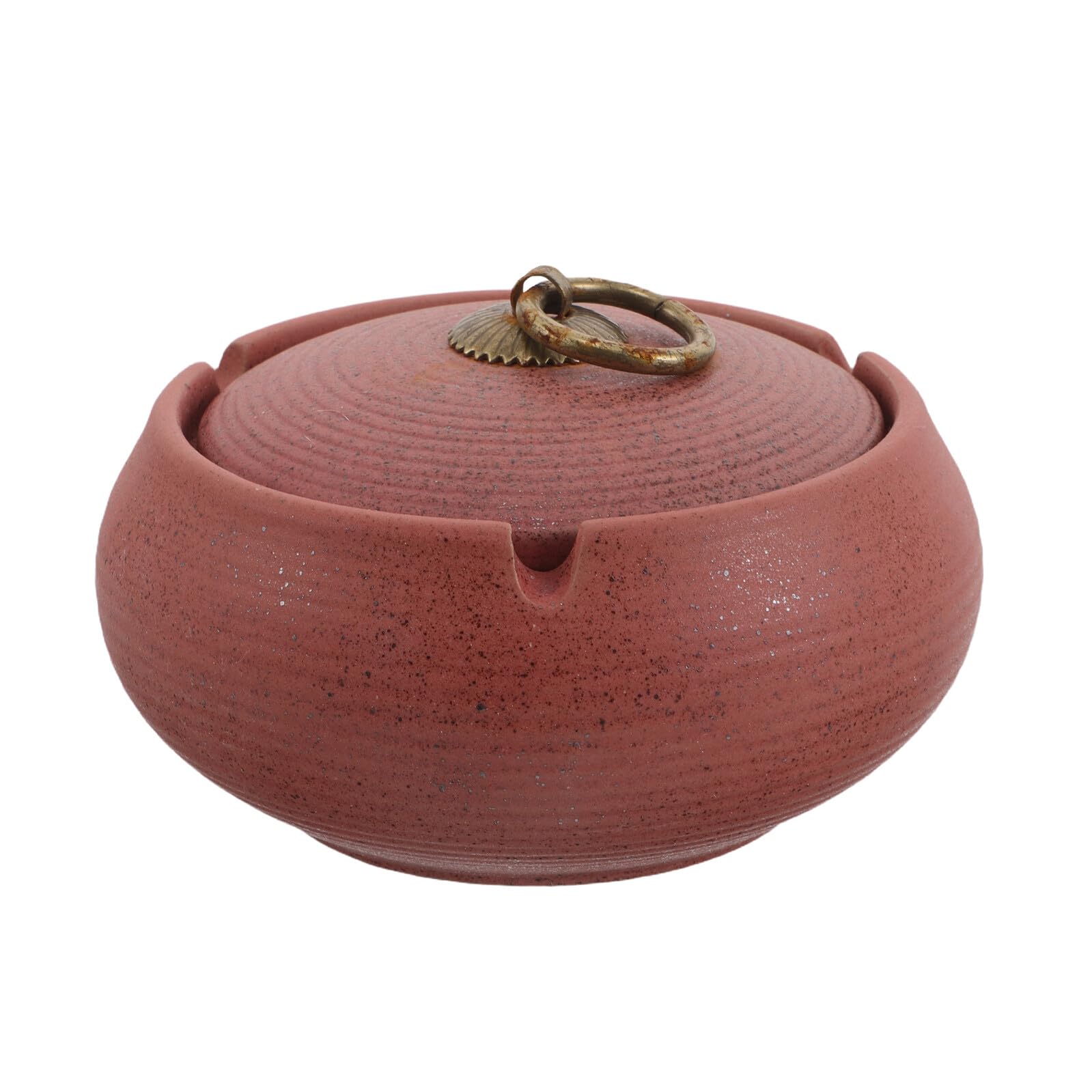 Cendrier céramique anti-vent : récupérateur de cendres rose ignifugé pour terrasse