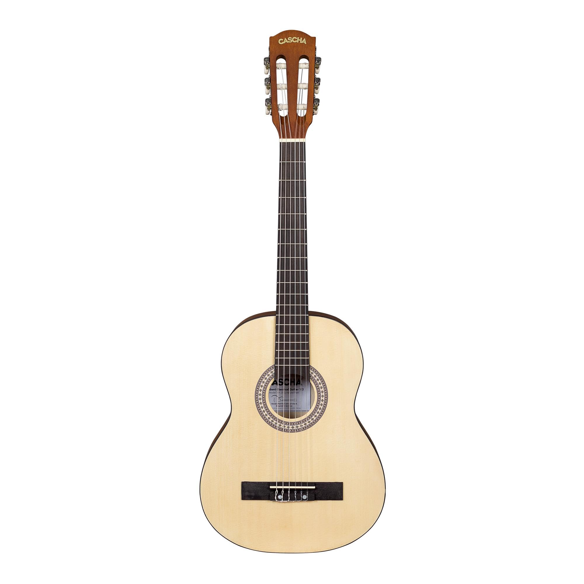 Student Series - Guitarra de concierto (tamaño 1/2, incluye funda y 3 púas)