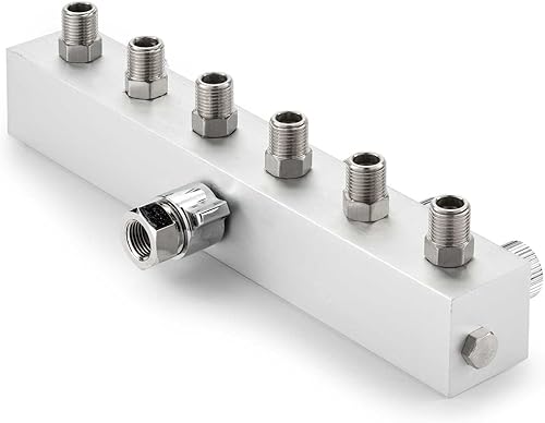 Miniatura 2 de PointZero Colector de aerógrafo Divisor de manguera de aire de 6 vías 18 en grifos BSP
