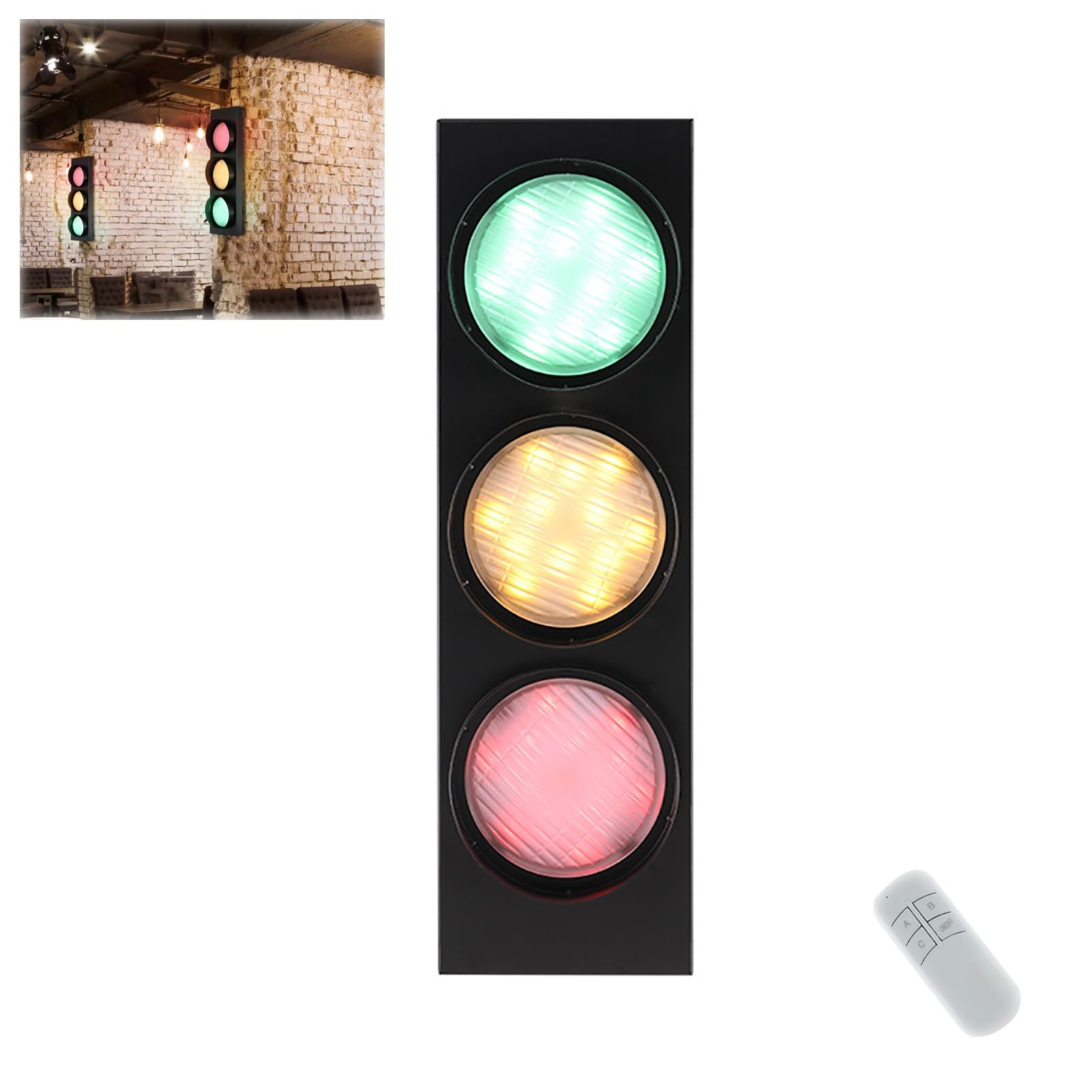 XRRJFYH Semaforo Ruido Semaforo Led Lámpara de Pared con Mando a Distancia, para el Hogar, Lugares de Ocio, Restaurantes, Cafeterías