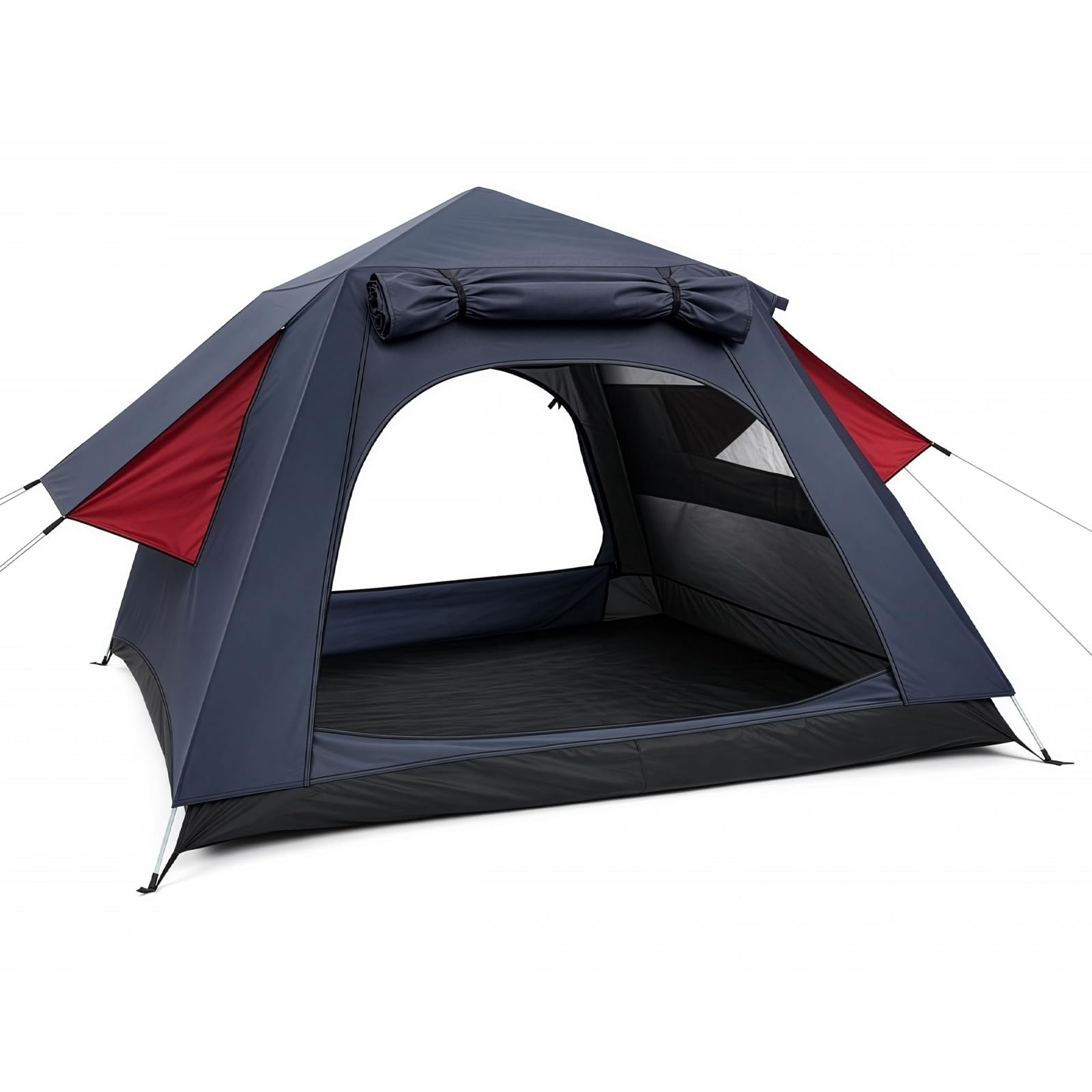3 Man Pop Up Tent, 3000mm Waterproof Instant Camping Tent, Lightweight Dome Tent with Mesh Windows, Carry Bag, Pegs & Guy Ropes for Camping, Festivals, Hiking & Garden
