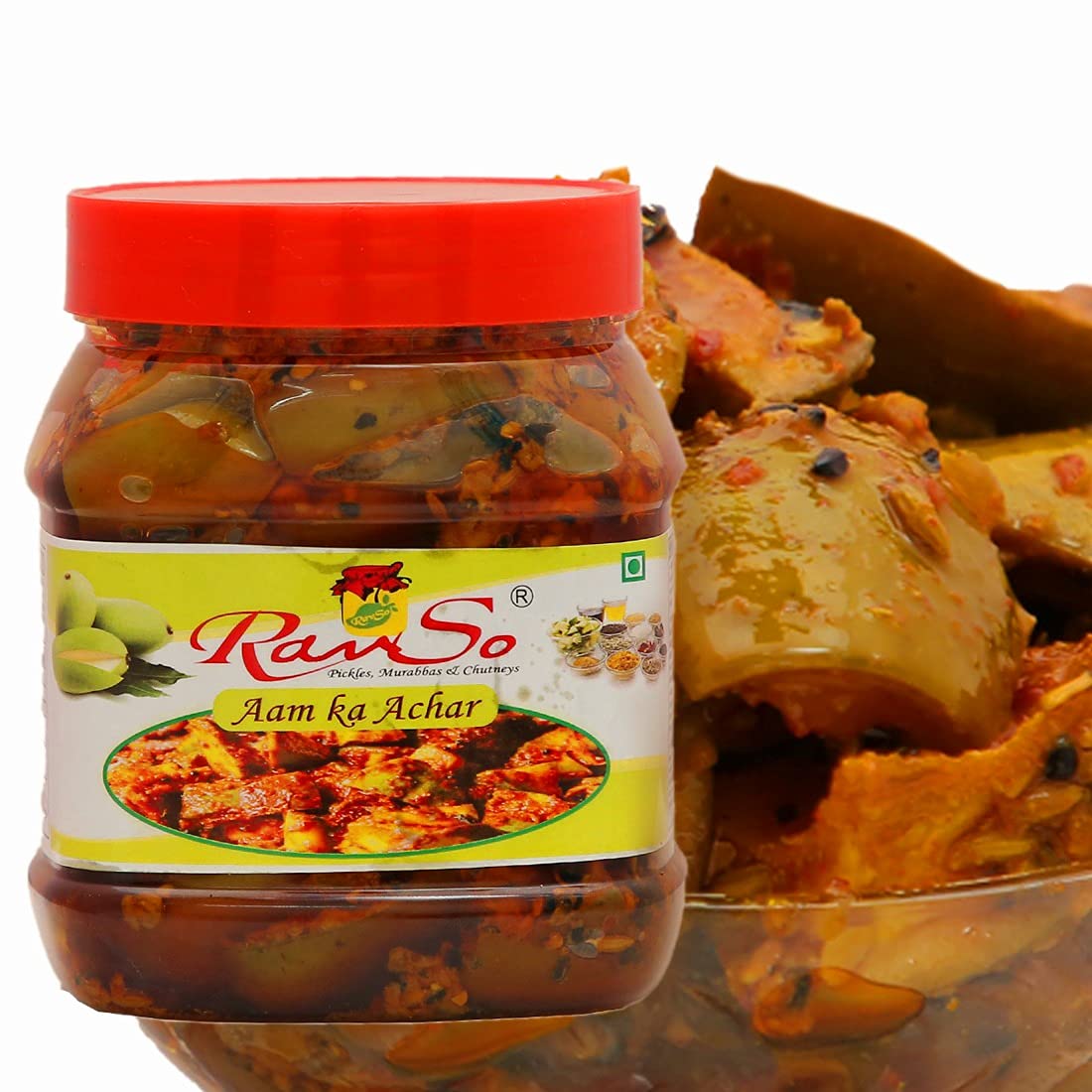 RavSO Home Made Hot Mango Hyderabadi Andhra Pickles with Garlic and Ginger South Indian Aam ka Achar Adrak Lahsun Mix Masala Pickle 500g (B09F6TLQFQ) Amazon Price History, Amazon Price Tracker