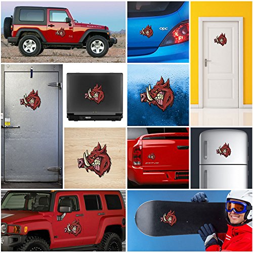 Sticker Razorback Head Decoration Bike Motorbike Bicycle Vehicle Atv Cars Gar (4 X 3.78 In) #TOP1