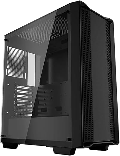 Deepcool CC560 Mid-Tower Glass Computer Case/Gaming Cabinet – Black | Support – Mini-ITX/Micro-ATX/ATX – R-CC560-BKNAA0-C-1