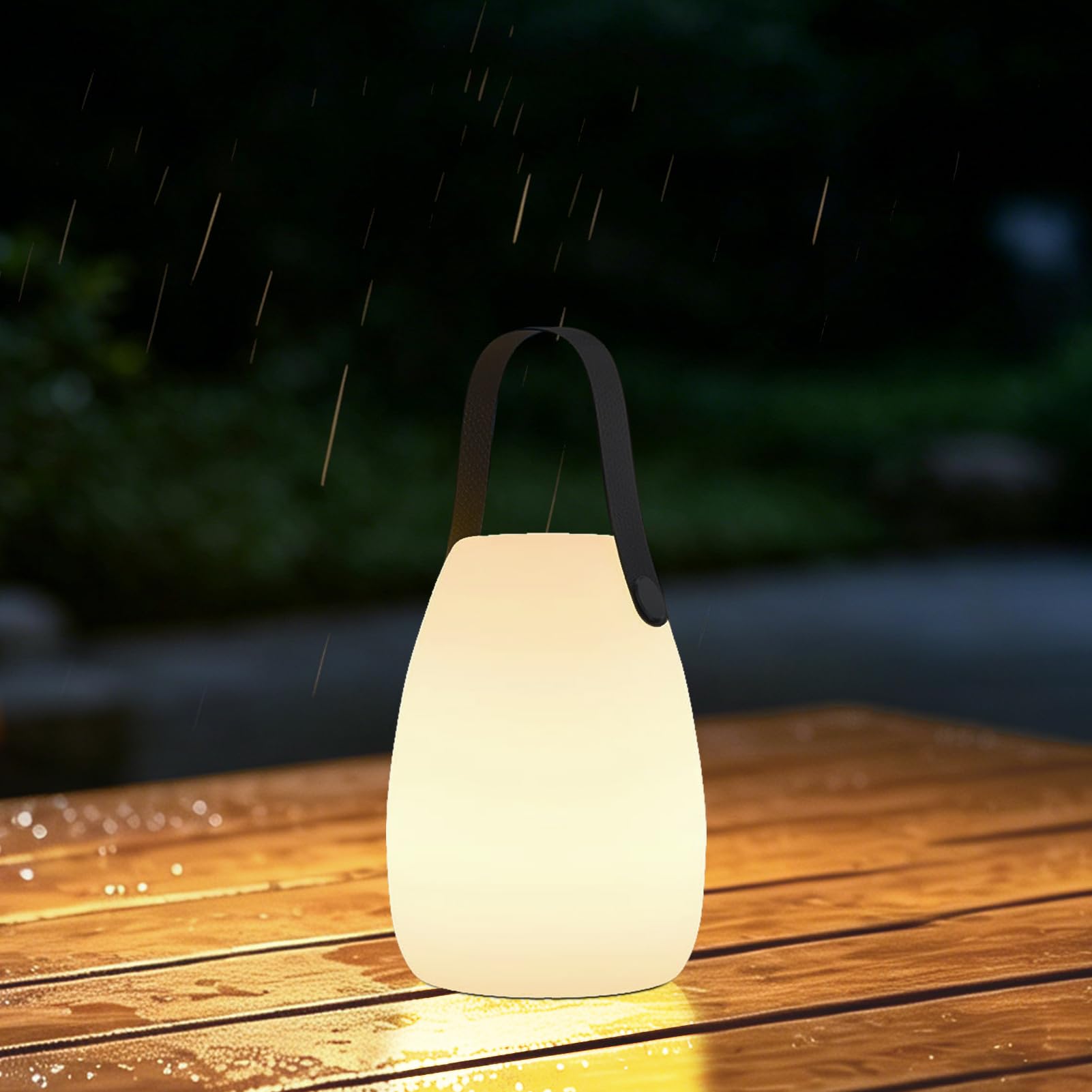 MALUX LED Table Lamp Battery with Remote Control Warm White 8 Colours Dimmable Table Lamp Outdoor Waterproof Ideal Decor for Your Home and Garden (Silica Gel)