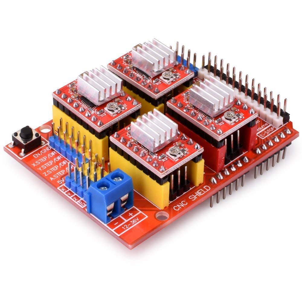 Buy CNC Shield V3.0 + One R3 Plate + A4988 Stepper Motor Driver with