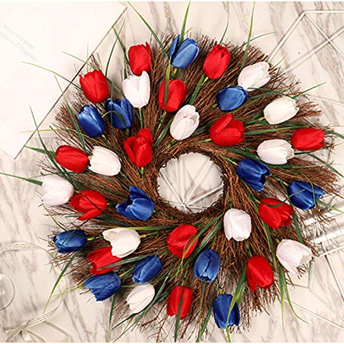 Couronne de tulipes artificielles décoration de Noël pour la maison