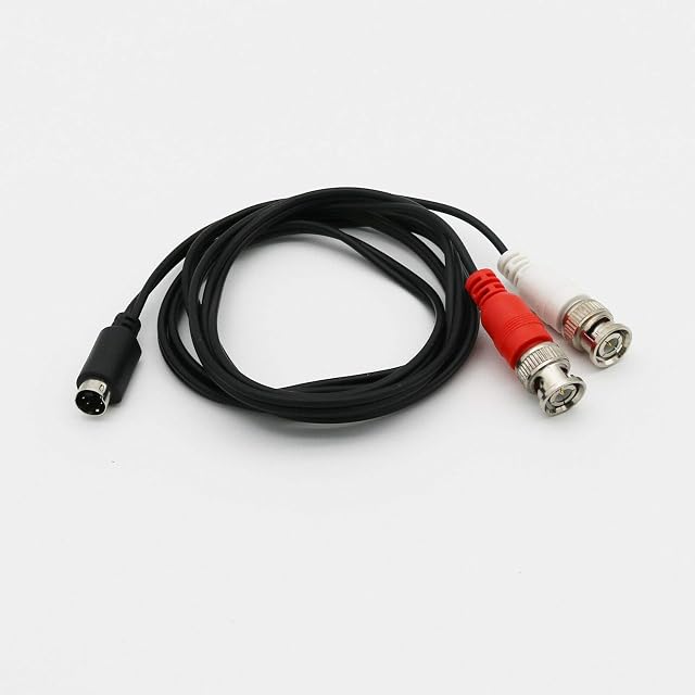 Connector and Terminal  S-Video Y Splitter Cable 4Pin S-VHS Male to Dual 2X BNC Male Plug Connector Cord - (Option:1.5M)