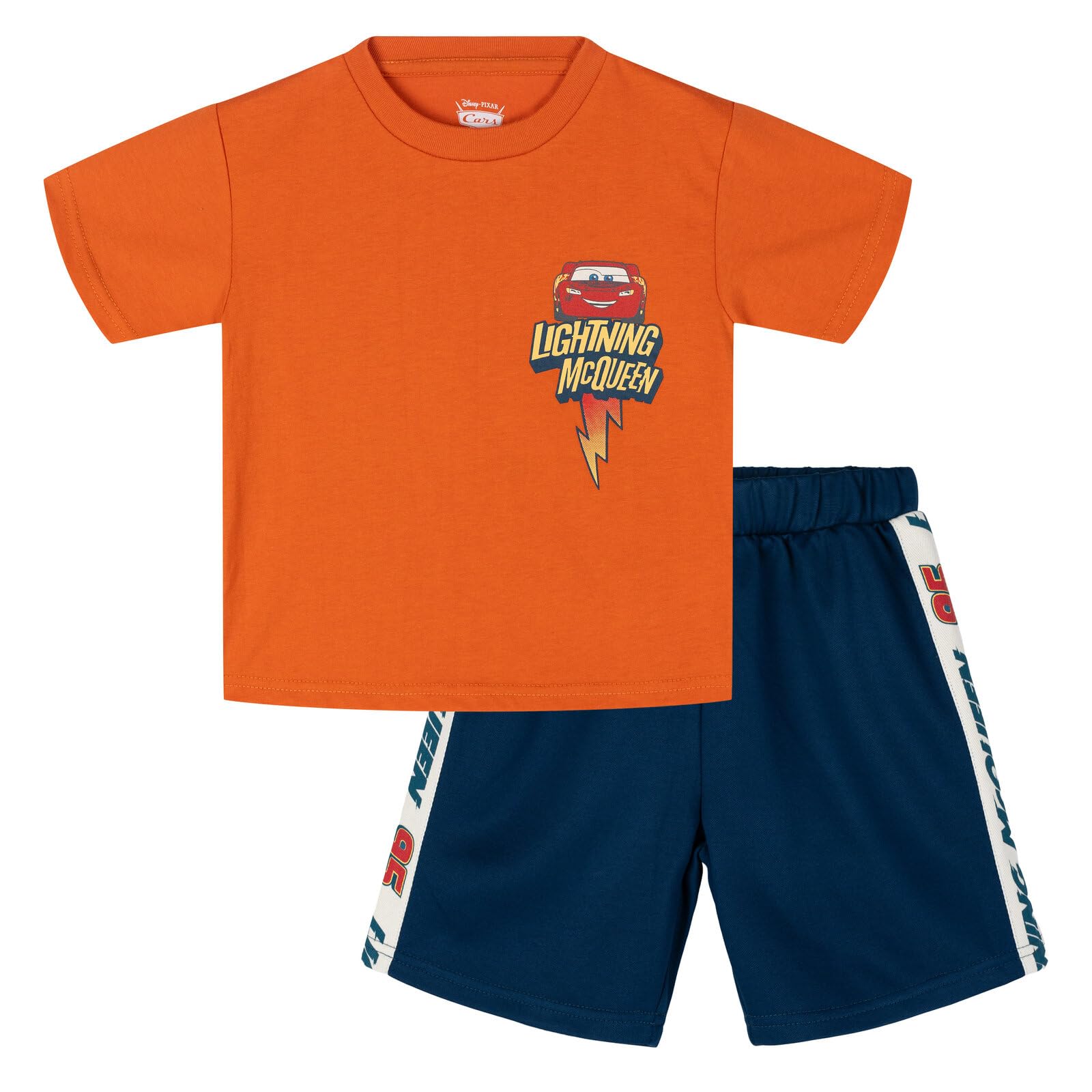 Disney Cars Athletic T-Shirt and Mesh Shorts Outfit Set Infant to Big Kid Sizes 18 Months - 10-12
