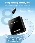 PQRQP 3-in-1 Mini Microphone for iPhone/Android/Camera, Hi-Fi Audio, 48kHz/24-bit,Wireless Microphone, 328ft Range, 18H Battery, Lapel Mic with Noise Reduction for TikTok, YouTube
