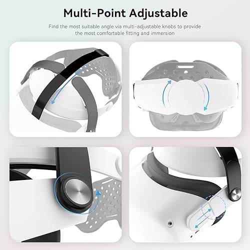 Miniatura 5 de CNBEYOUNG Correa ajustable para la cabeza compatible con Quest 2, repuesto para Quest 2 Elite Strap Accesorios de soporte mejorado y comodidad en