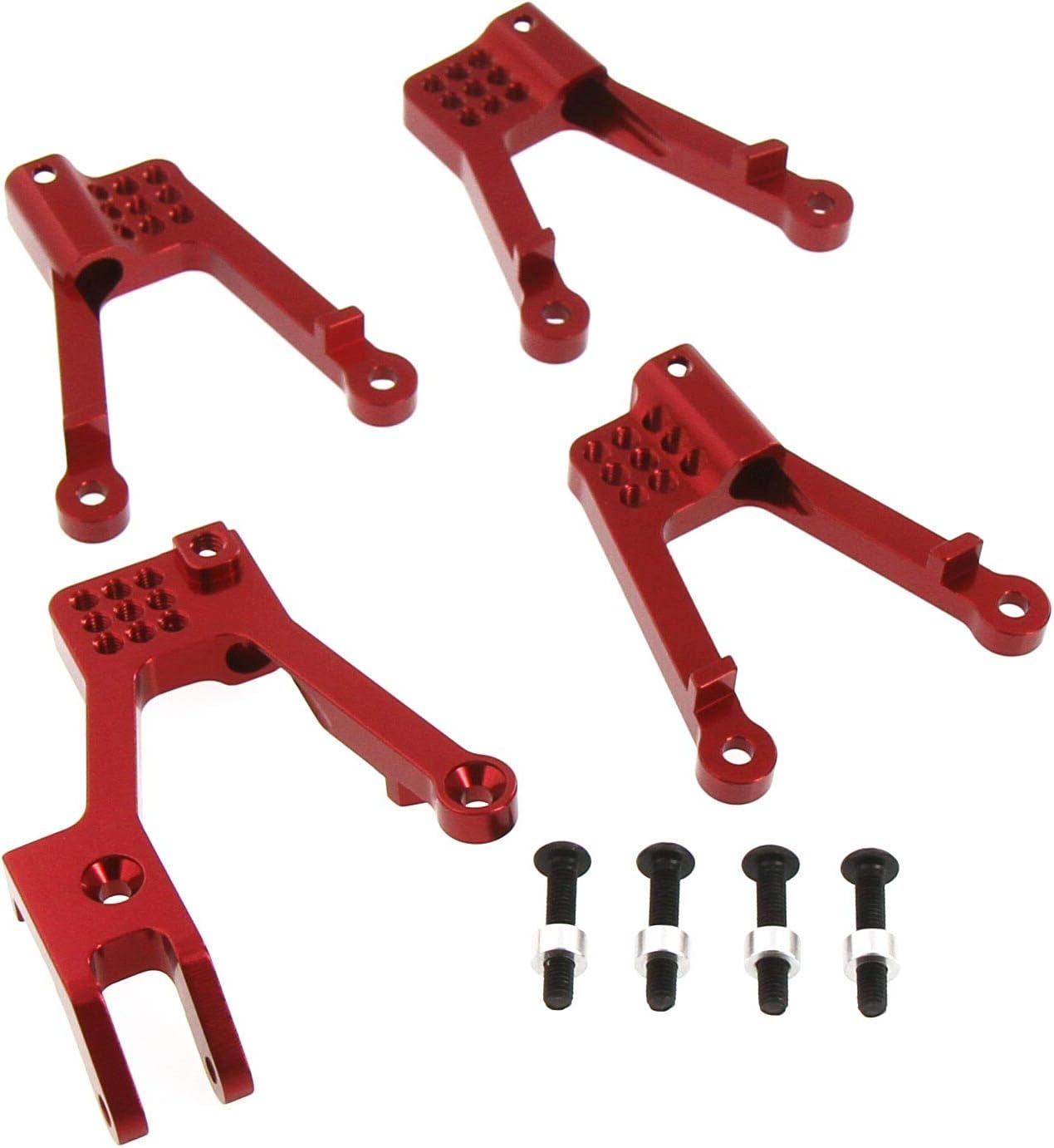Atomik RC Axial SCX10 II Alloy Shock Tower, Red RC - Replaces AX31380