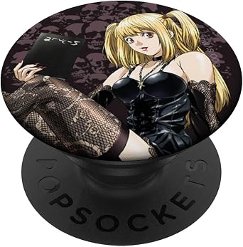 Death Note Misa Amane with Skulls and Notebook Anime PopSockets Adhesive PopGrip