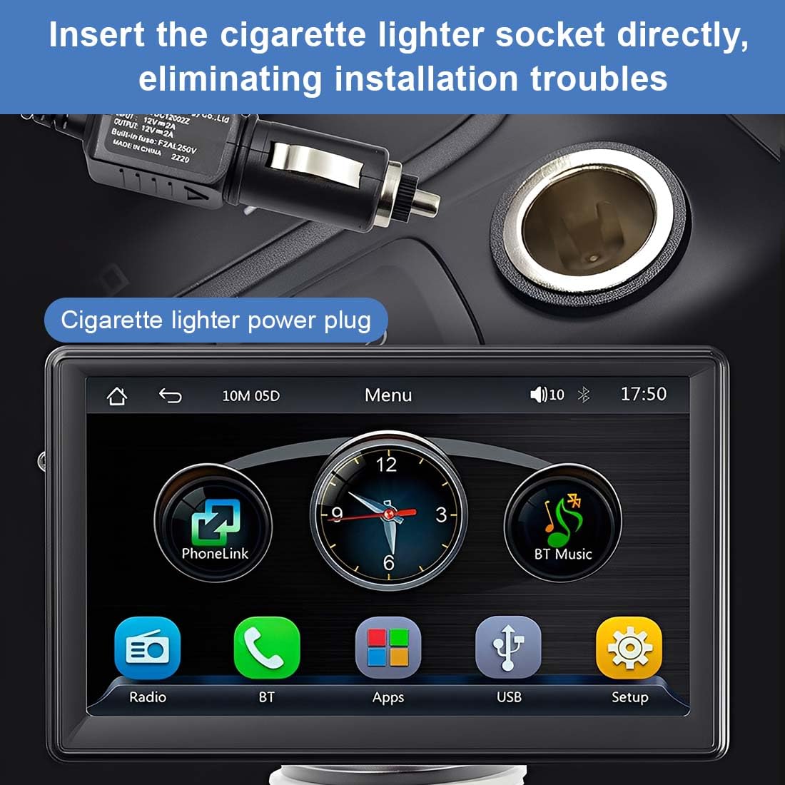 NHQZ GPS Auto,GPS Navigatore Satellitare,Navigatore per Camion,7 Pollici Touchsceen,con Avviso Guida vocale,Chiamata Bluetooth,Uscita Wireless FM,Multilingue,per Auto Camion