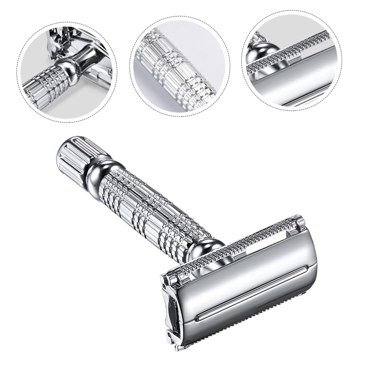 FOMIYES 2 Pz rasoio manuale lamette double edge safety razor maneggiare il rasoio di sicurezza rasoio di sicurezza in acciaio inossidabile rasoio monolama rasoio facciale rasoio da barba