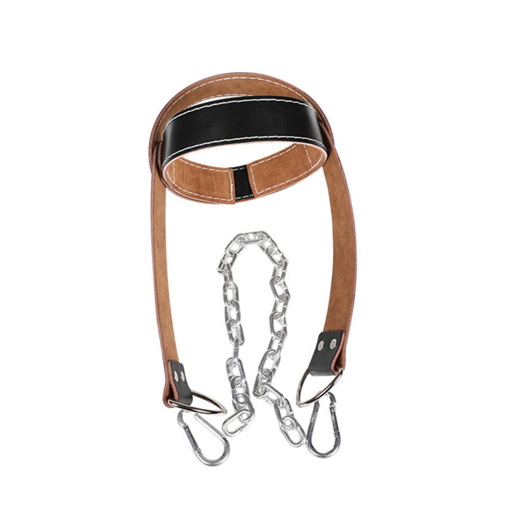 Harnais de tête cuir noir VICASKY pour musculation cou - 8