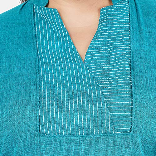 Image of Indietoga Women's Plus Size Embroidered Cotton Linen Tunic Tops (2XL to 10XL)