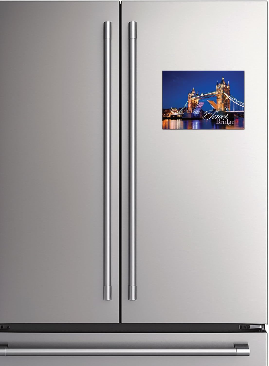 Tower Bridge London Refrigerator Magnet - Iconic River Thames Landmark Souvenir - Historic London Bridge Night View Photo Fridge Magnet - 3.5 x 2.5 Inch Travel Keepsake image 2