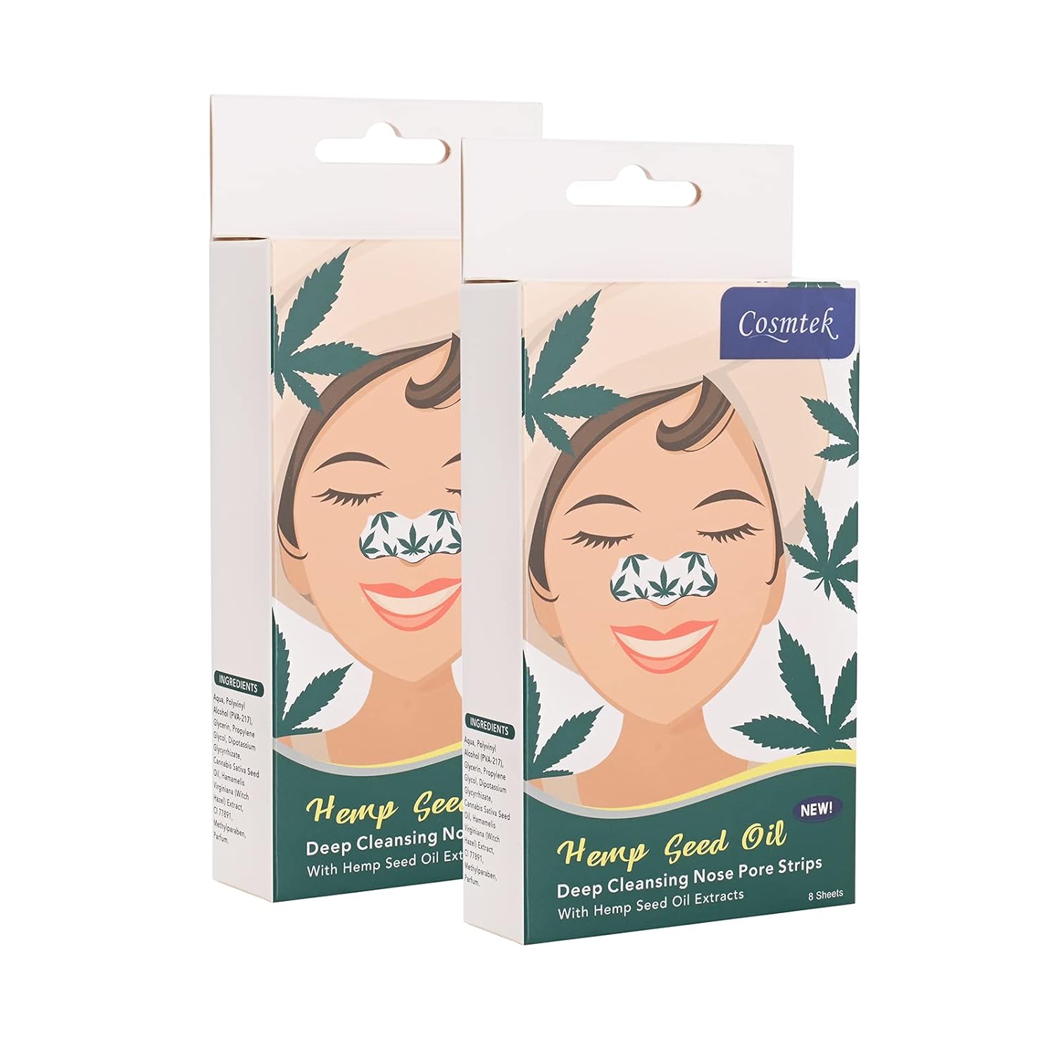 COSMTEK Nose Strips For Blackhead Removal On Oil Skin,Nose Pore Strips For The T-Zone Area,Deep Cleansing Pore Strips,Cosmetics and make-up : Beauty & Personal Care