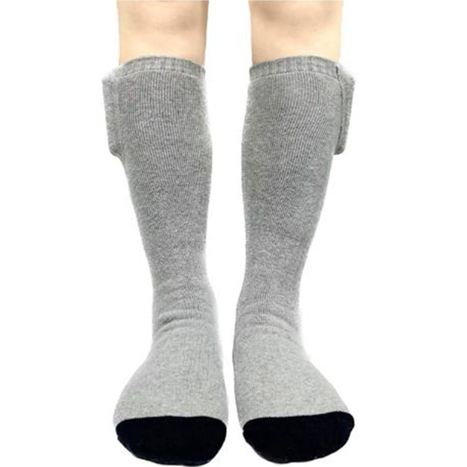 Calcetines Calefactables Recargables, 2×4000 mAh Calcetines Calefactables Mujeres y Hombres, 3 Niveles de Calefacción para Senderismo, Caza y Actividades en Exteriores