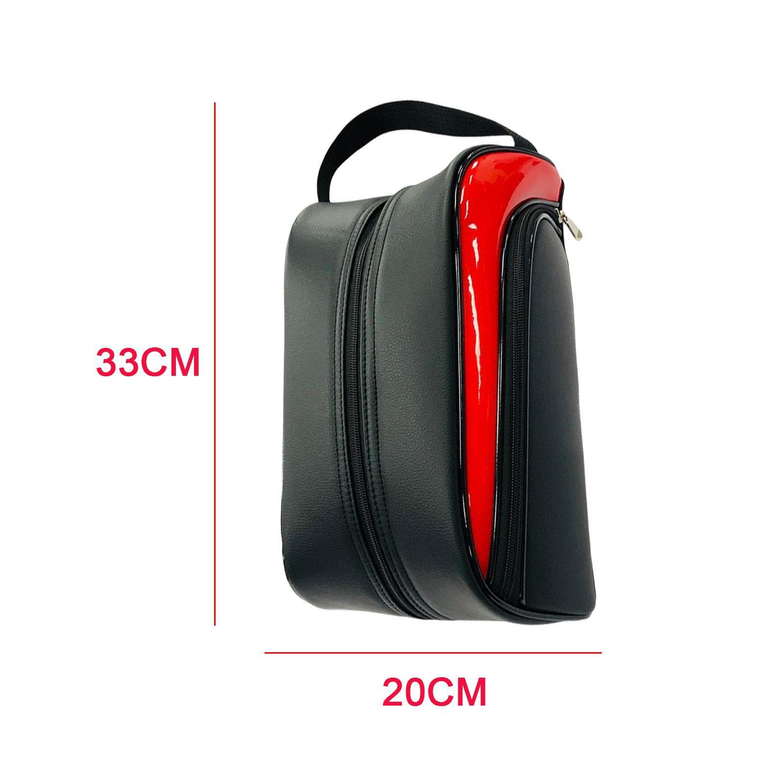Borsa portatile in pelle impermeabile per scarpe da golf, per trasportare attrezzatura da viaggio e accessori golf. Comoda usare. Non macchia l'interno della valigia o dello zaino.