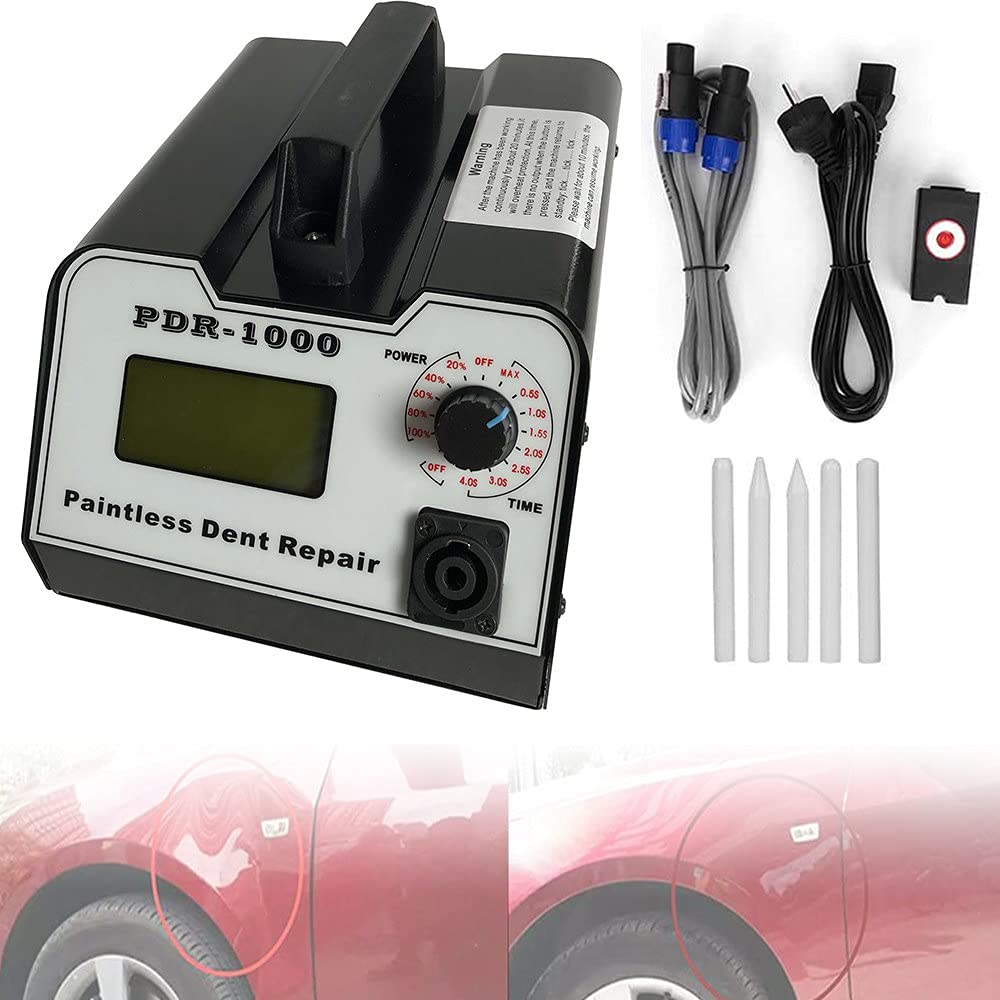ZH-VBCDent Puller Kit, Dent Removal Kit, 1000W Induction Heater Machine Hot Box Car Paintless Dent Repair Tool Car Dent Puller Kit Easy to Use for Small Dent Hail Repair