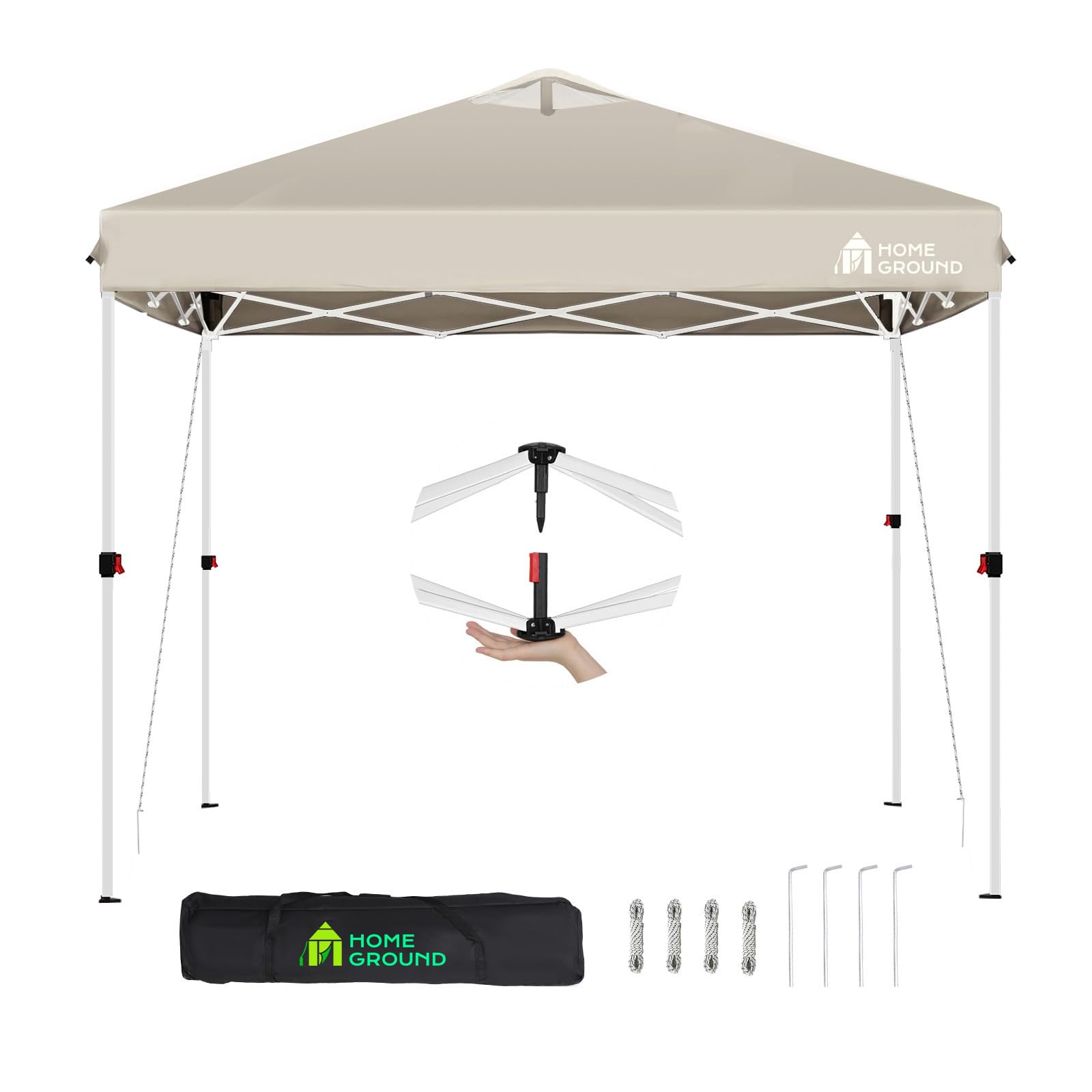 Amazon | HomeGround ワンタッチ タープテント 2.5m×2.5m 【センター