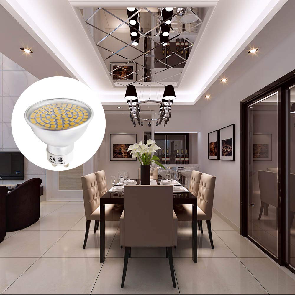 Xindaxin - Bombillas LED (GU10, 5 W, no regulable, sustituye a 45 W, 450-480 lm, luz blanca cálida, 2800-3200 K, 120 °, 20 unidades)