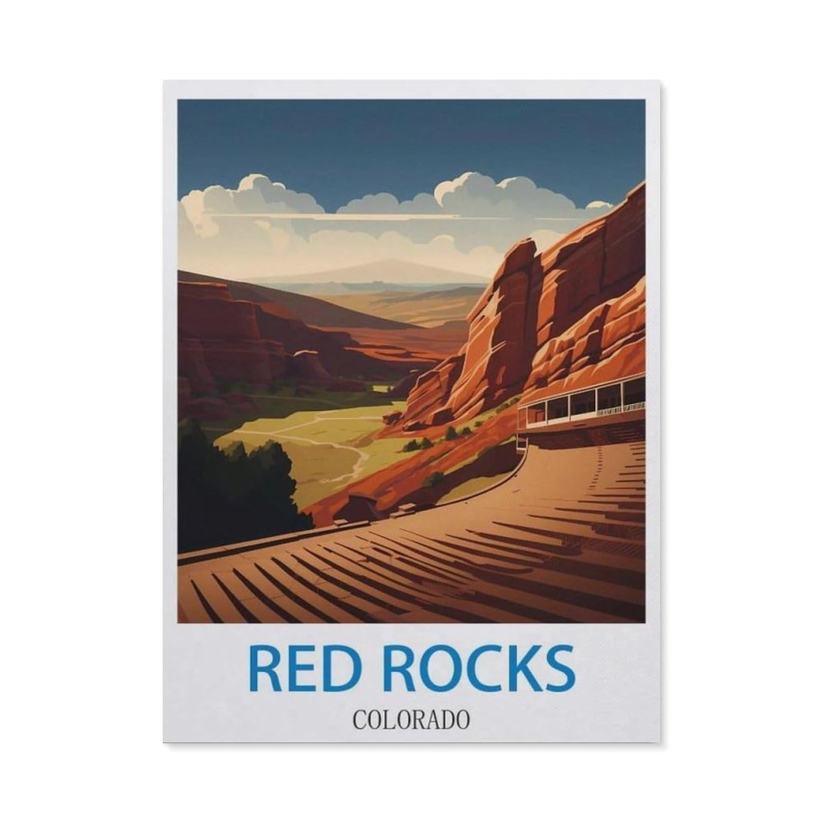 BEAYODKP Diamond Painting Kits for Adults and Kids，Red Rocks Colorado，Full Drill Round Rhinestone Paint with Diamonds（50 x 60 cm/19.68 x 23.62 inches）-CK6