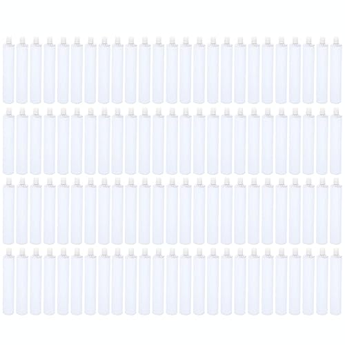 Miniatura 5 de 100 tubos vacíos de pasta de dientes, 3.4 onzas líquidas, tubos recargables de aluminio de 3.4 onzas, embalaje de botellas exprimibles, pasta de