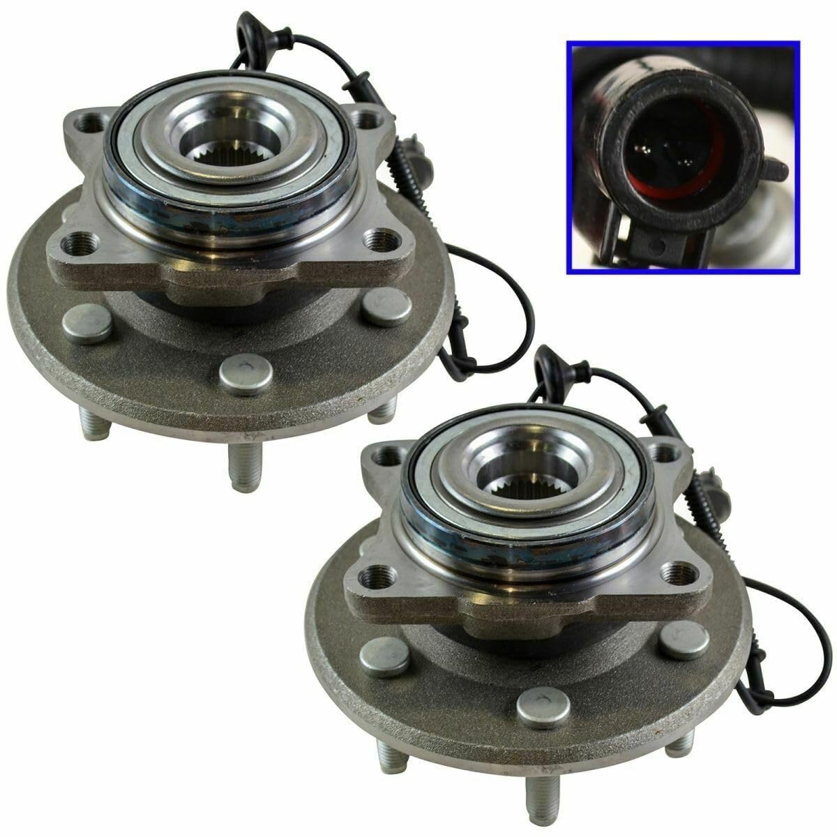 Bearings, 2pcs Wheel Hub and Bearing Assembly Right Passenger Left Driver Rear Side for for Expedition 4.6L 2003-2004 & 5.4L 2003-2006,for for Navigator 5.4L 2003-2006 2 Piece,Resistance to Under HEA