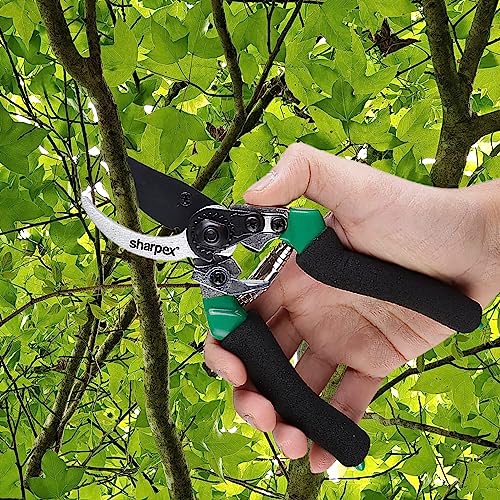 Sharpex Heavy Duty Pruning Shears Bypass Secateurs For Garden | Hand Prunning For Home Gardening Scissors, Pruning Branch Cutter, Tree Trimmers | SK5 Carbon Steel With Teflon Coating Sharp Blade