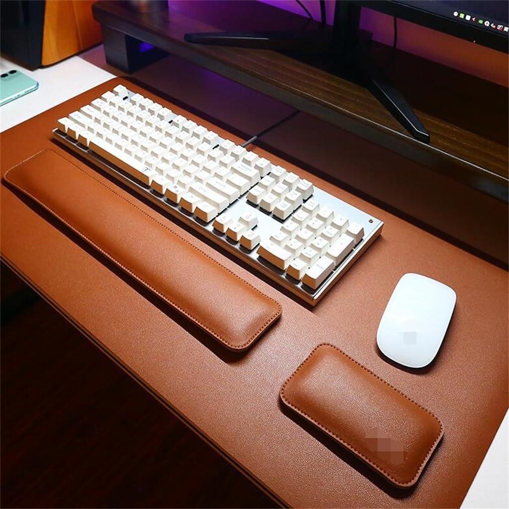 JSEIAJB Sided Leather Wrist Pad, Laptop Mechanical Keyboard, Wrist Pad, Wrist Rest, Palm Rest